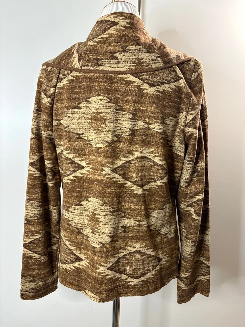 Ralph Lauren Southwestern Wrap Jacket Brown Aztec Cotton Size L - Picture 6 of 6